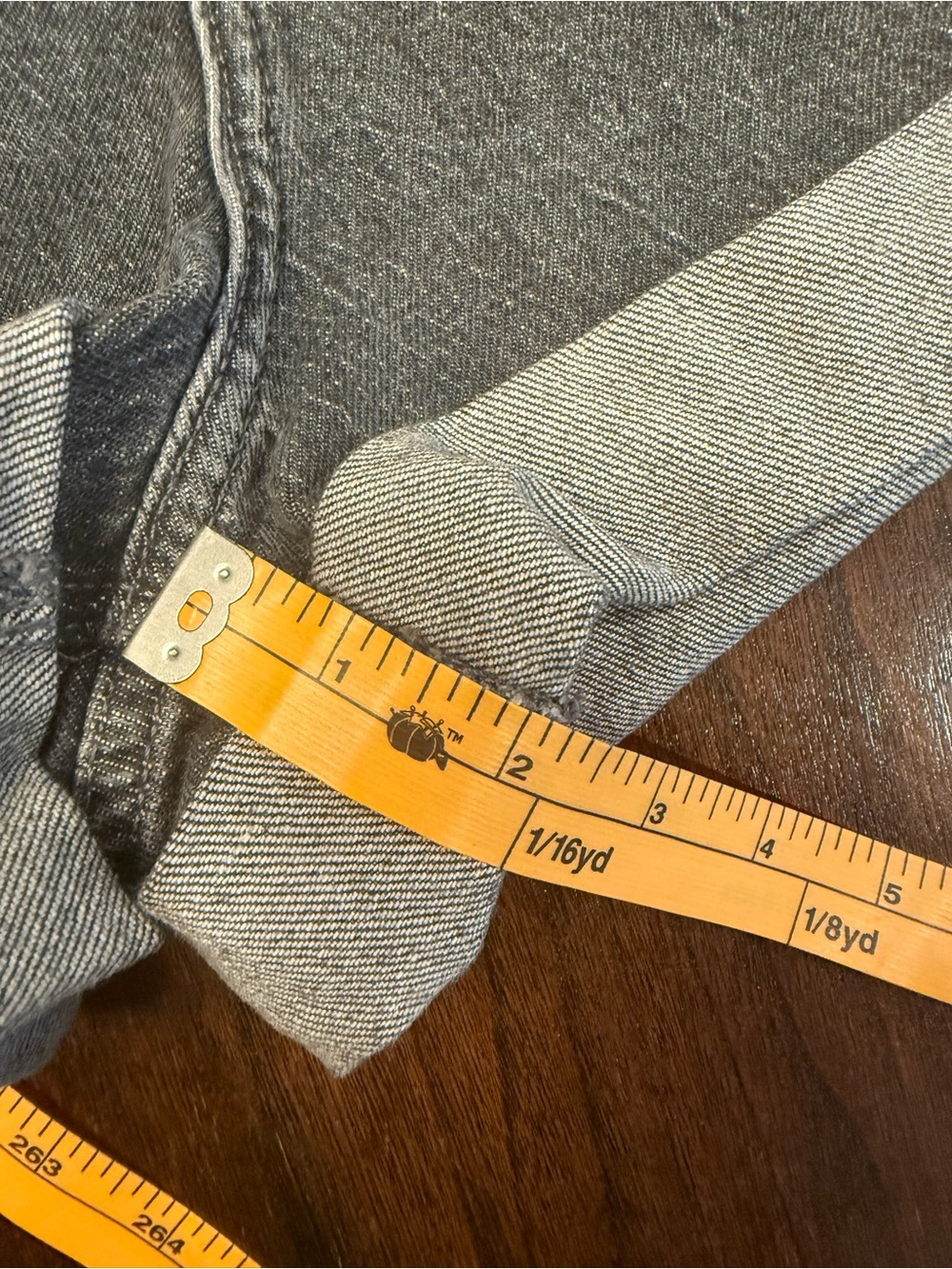 NWT BDG - Urban Outfitters High Rise Stretch Roll Hem Denim Short Grey Wash Sz32 - Picture 14 of 14